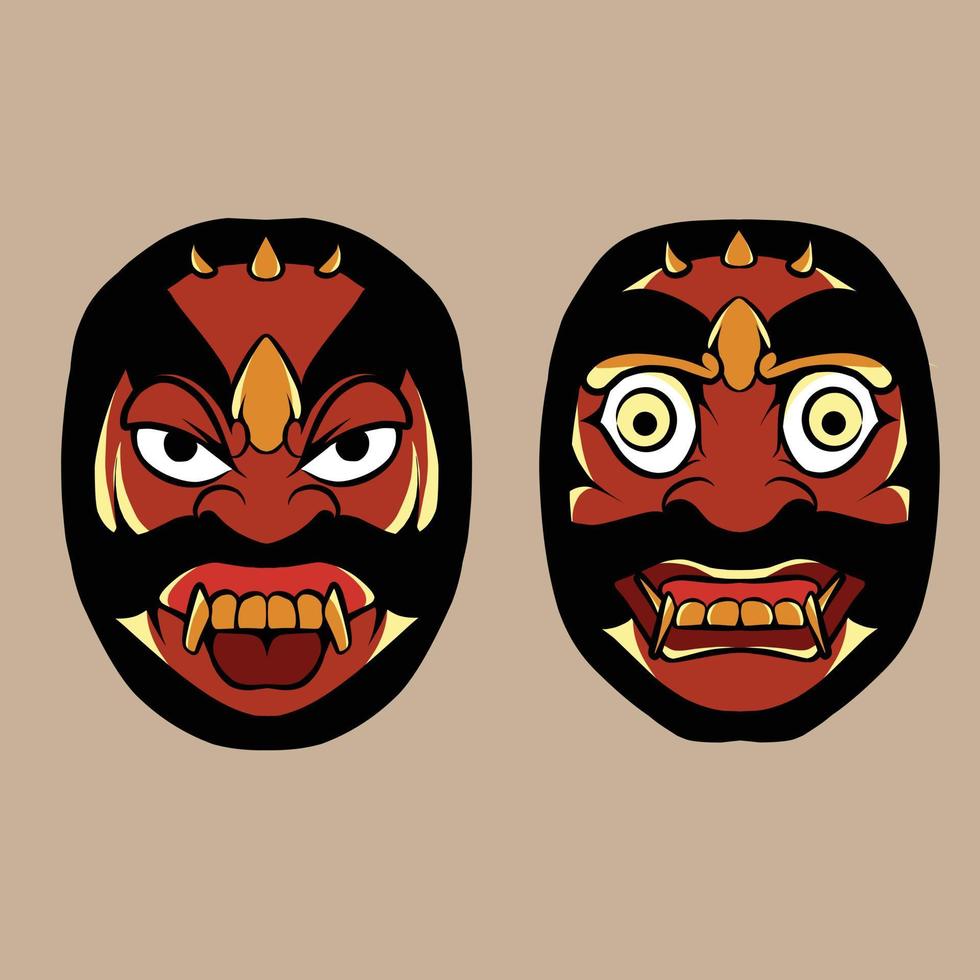 balinese mask vector illustration specially made for clothing advertising branding use and many others