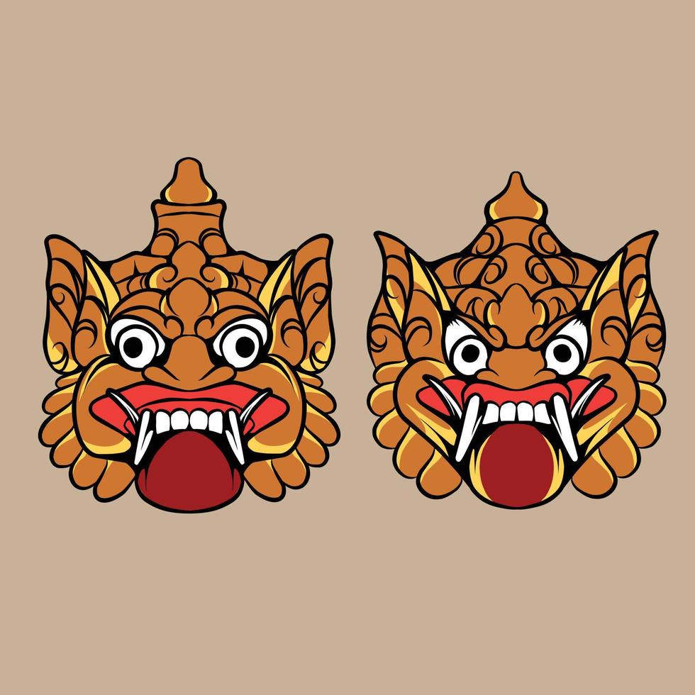 balinese mask vector illustration specially made for clothing advertising branding use and many others