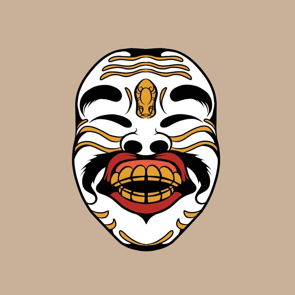 balinese mask vector illustration specially made for clothing advertising branding use and many others