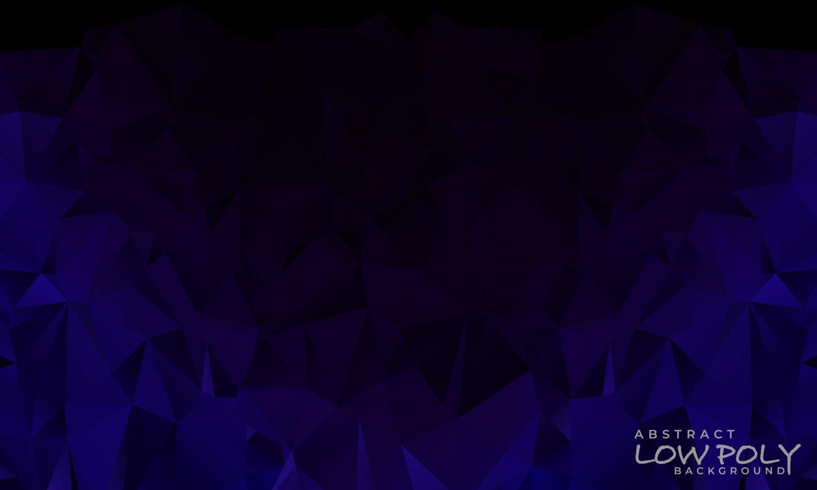 Blue black gradient low poly background vector