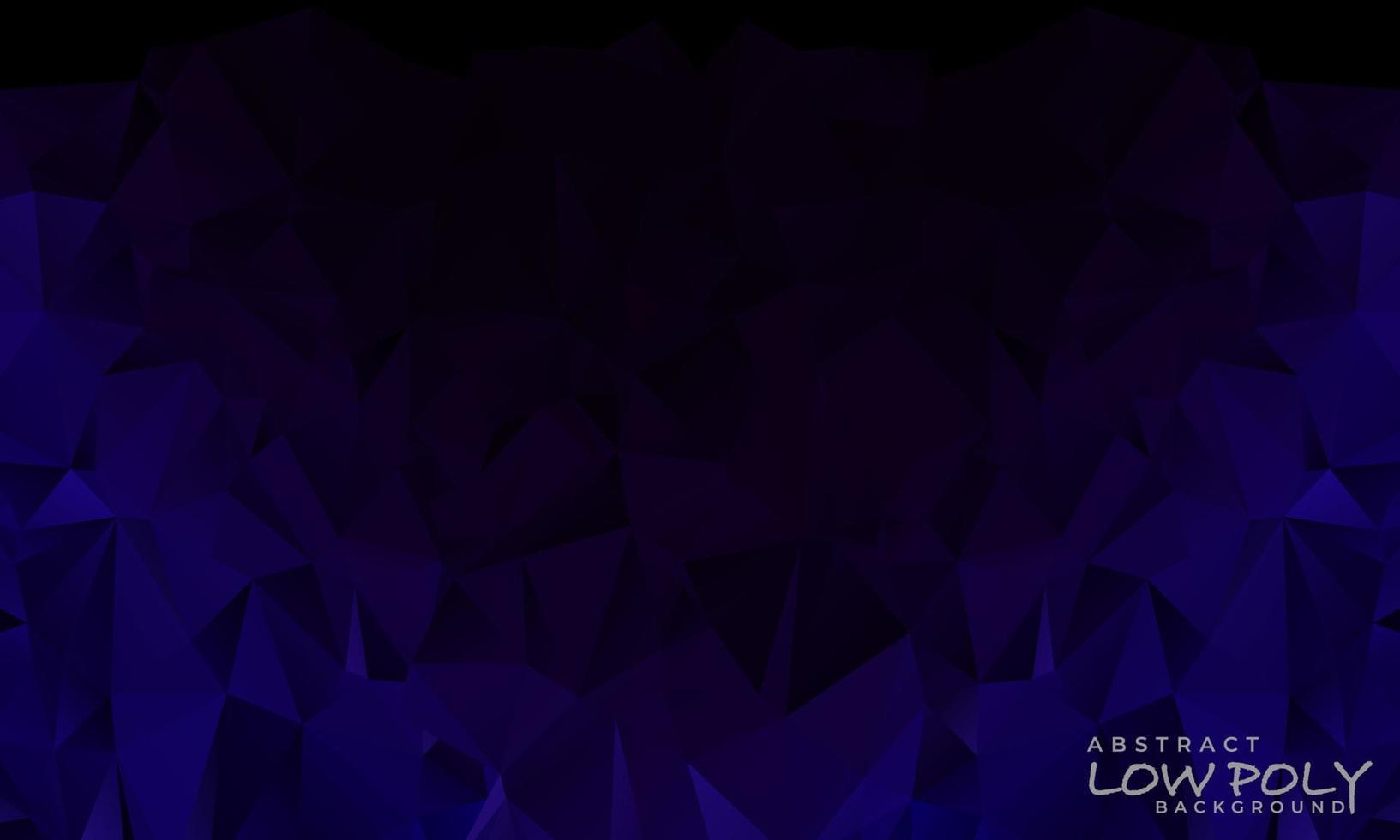Blue black gradient low poly background vector