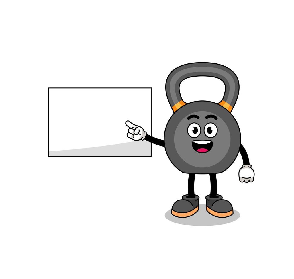 kettlebell illustration doing a presentation vector
