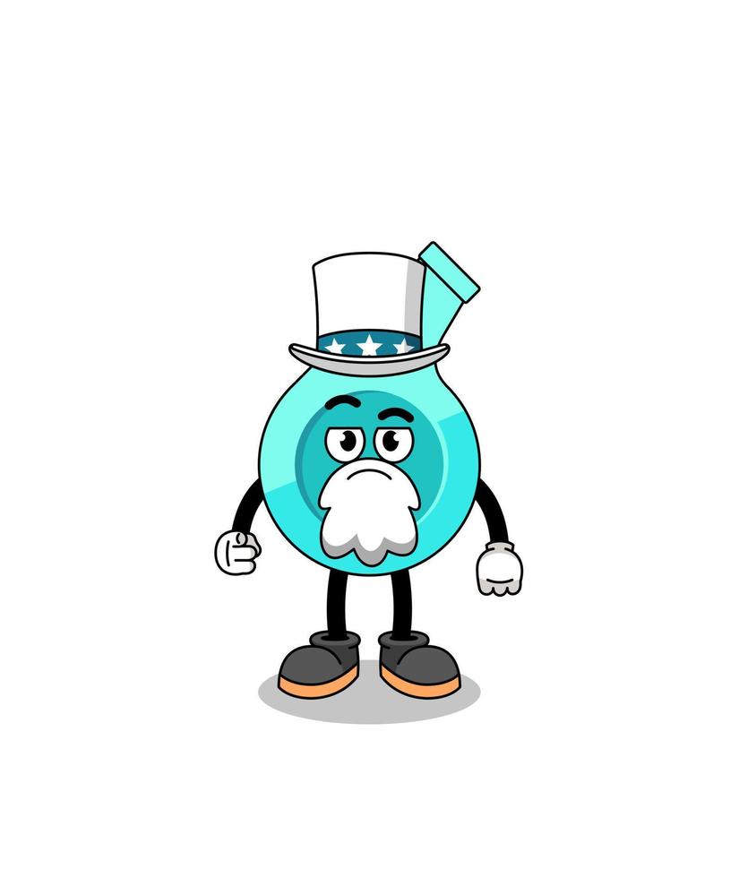 Illustration of whistle cartoon with i want you gesture vector