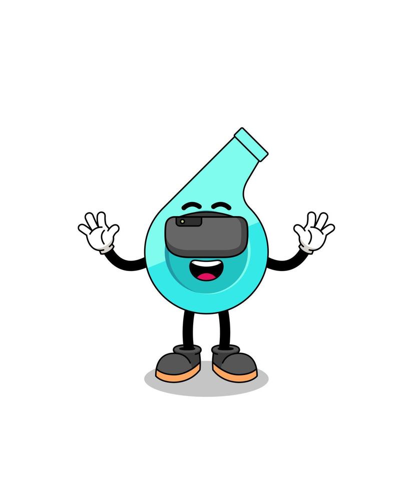 Illustration of whistle with a vr headset vector
