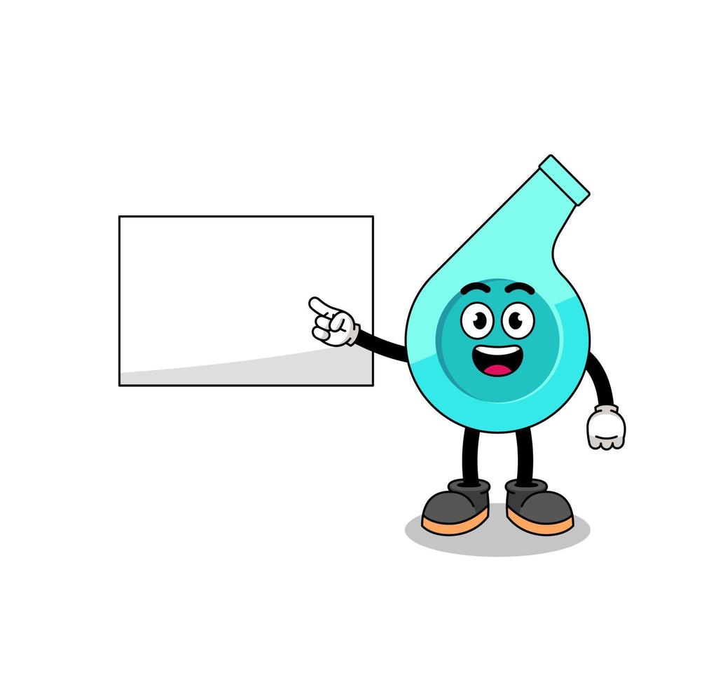 whistle illustration doing a presentation vector