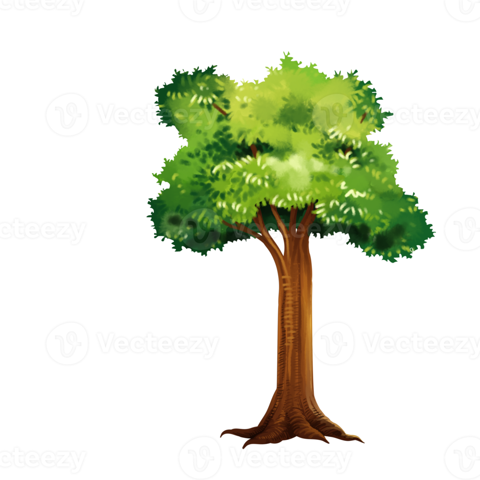 tree cartoon in painting style 11947510 PNG