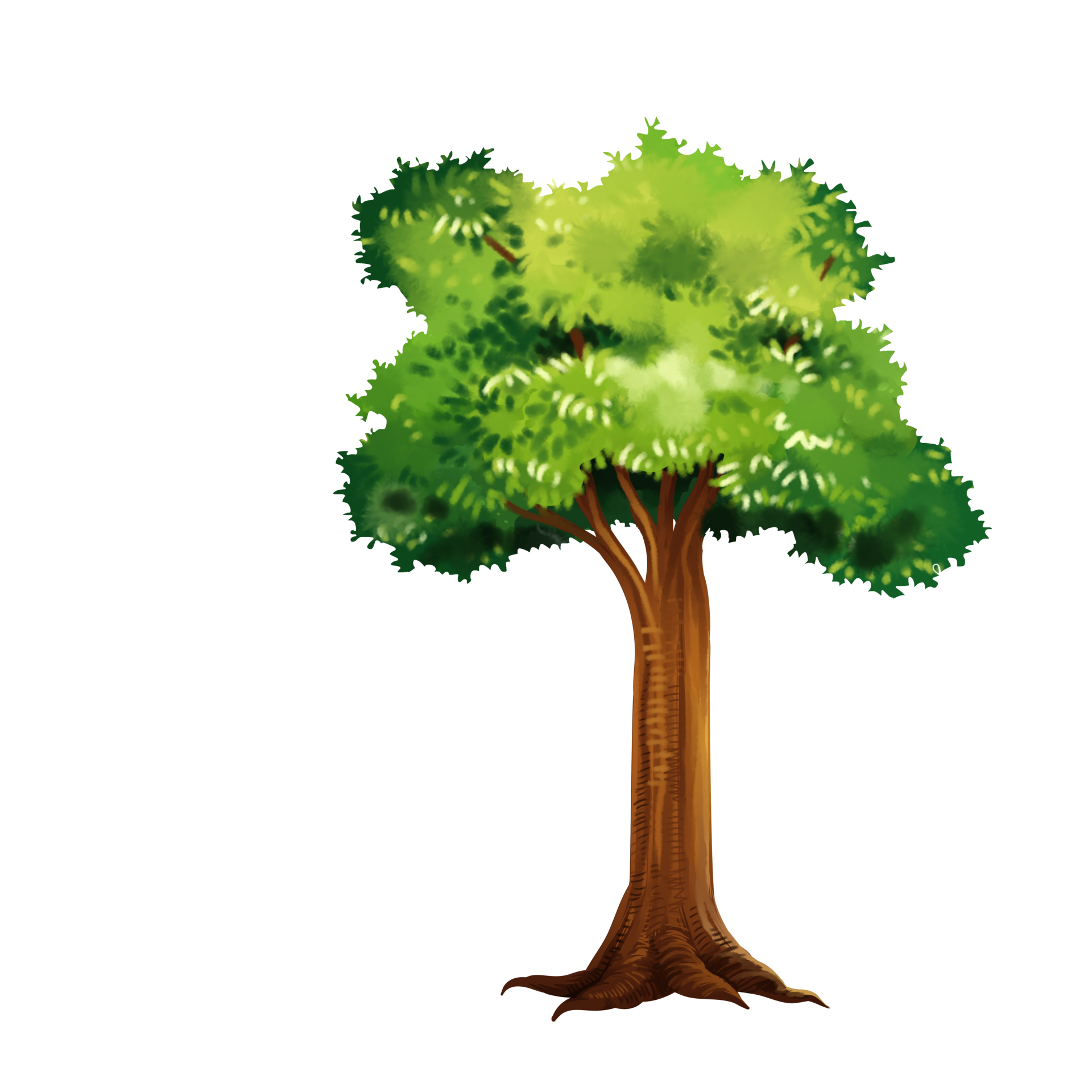 tree cartoon in painting style 11947510 PNG