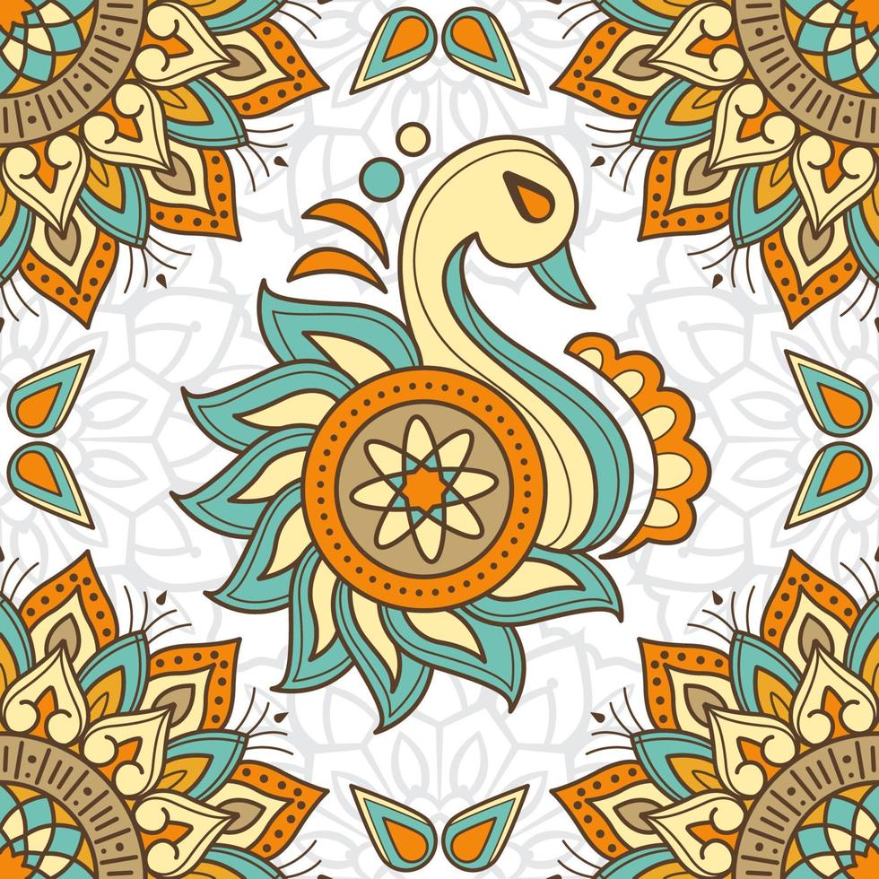 Rangoli Seamless Pattern vector