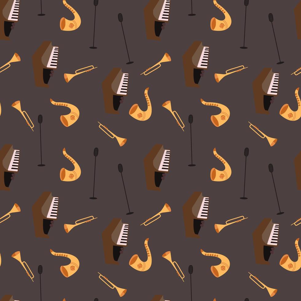 instruments, seamless pattern vector