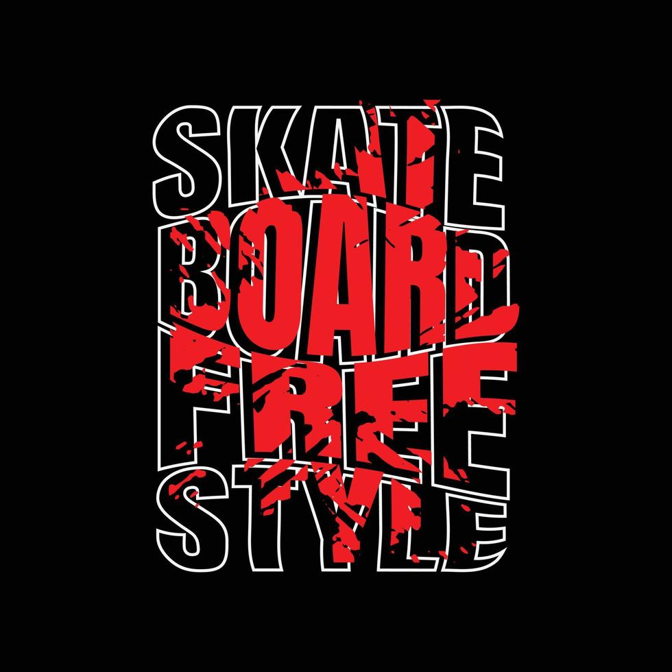 Skateboard illustration typography. perfect for t shirt design vector