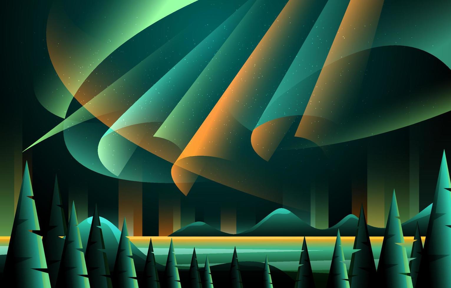Aurora Light Background vector