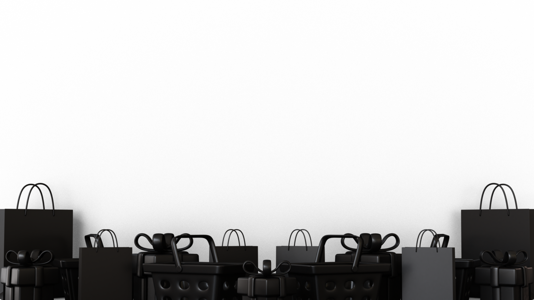 vendredi noir shopping illustration 3d png