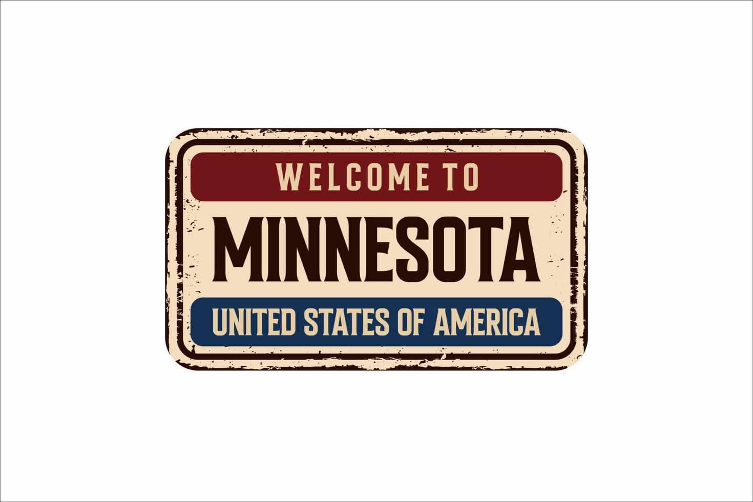 Welcome to Mississippi vintage rusty license plate on a white background, vector illustration