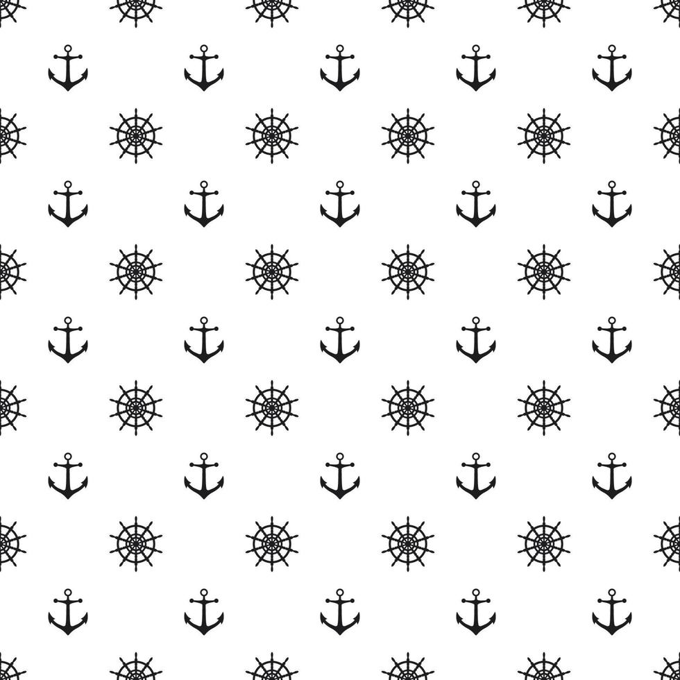 Seamless pattern with icons of steering wheels on white background vector