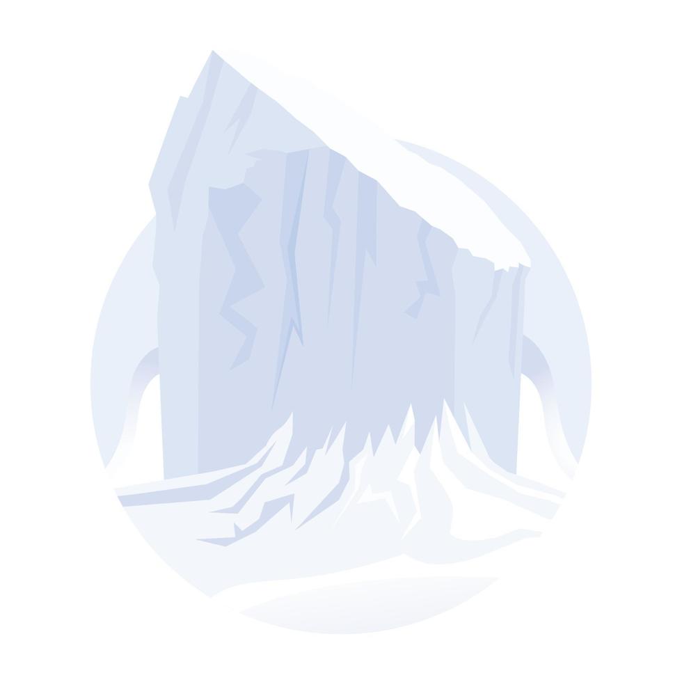 A flat illustration of glacier vector