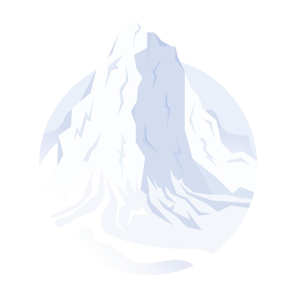 A flat illustration of glacier vector