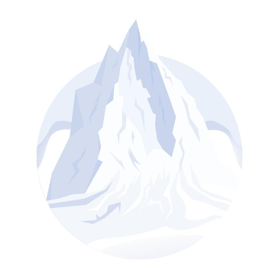 una ilustración plana del glaciar vector