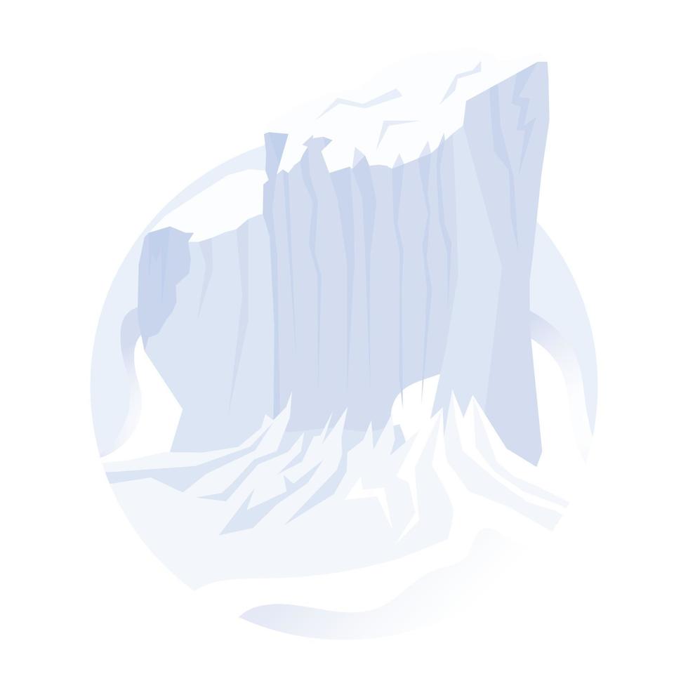 A flat illustration of glacier vector