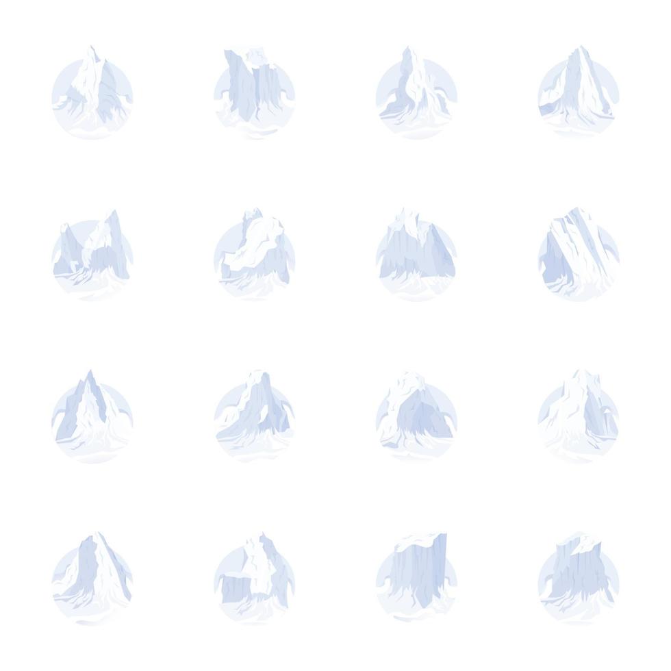 A flat illustration of glacier vector