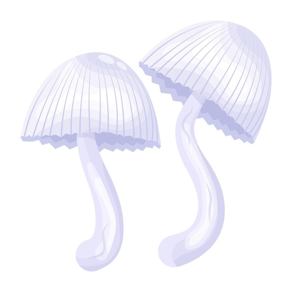 A flat illustrative vector of mushroom