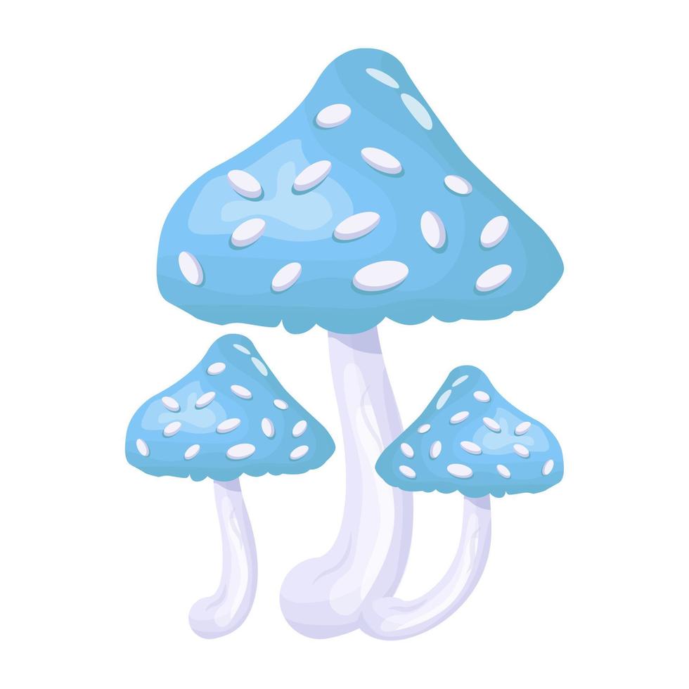 A flat illustrative vector of mushroom