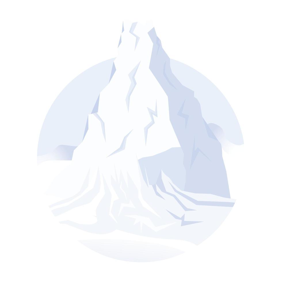 A flat illustration of glacier vector