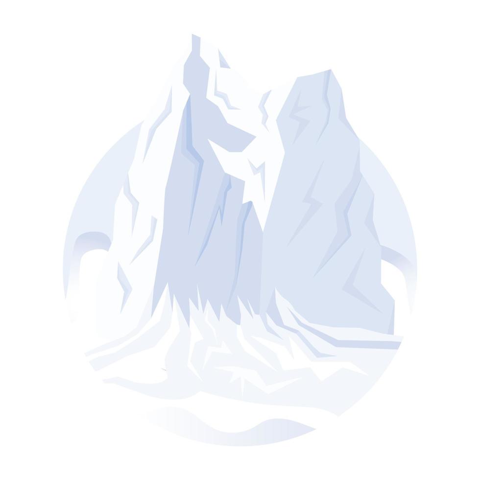 A flat illustration of glacier vector
