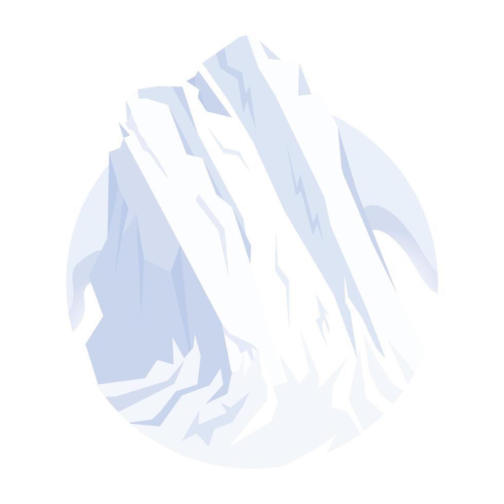 una ilustración plana del glaciar vector