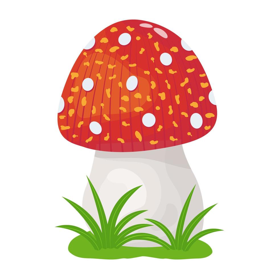 A flat illustrative vector of mushroom