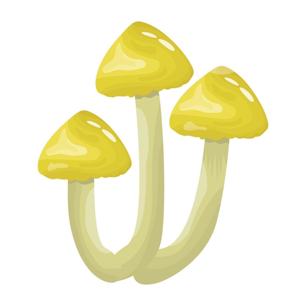 A flat illustrative vector of mushroom