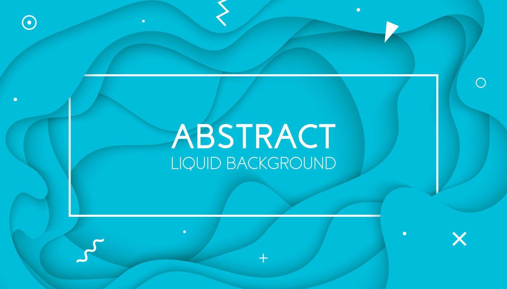 Vector background with light blue color paper cut shapes. 3D abstract liquid or fluid trendy memphis style design layout for business presentations, posters, decoration, landing page, site, brochure.