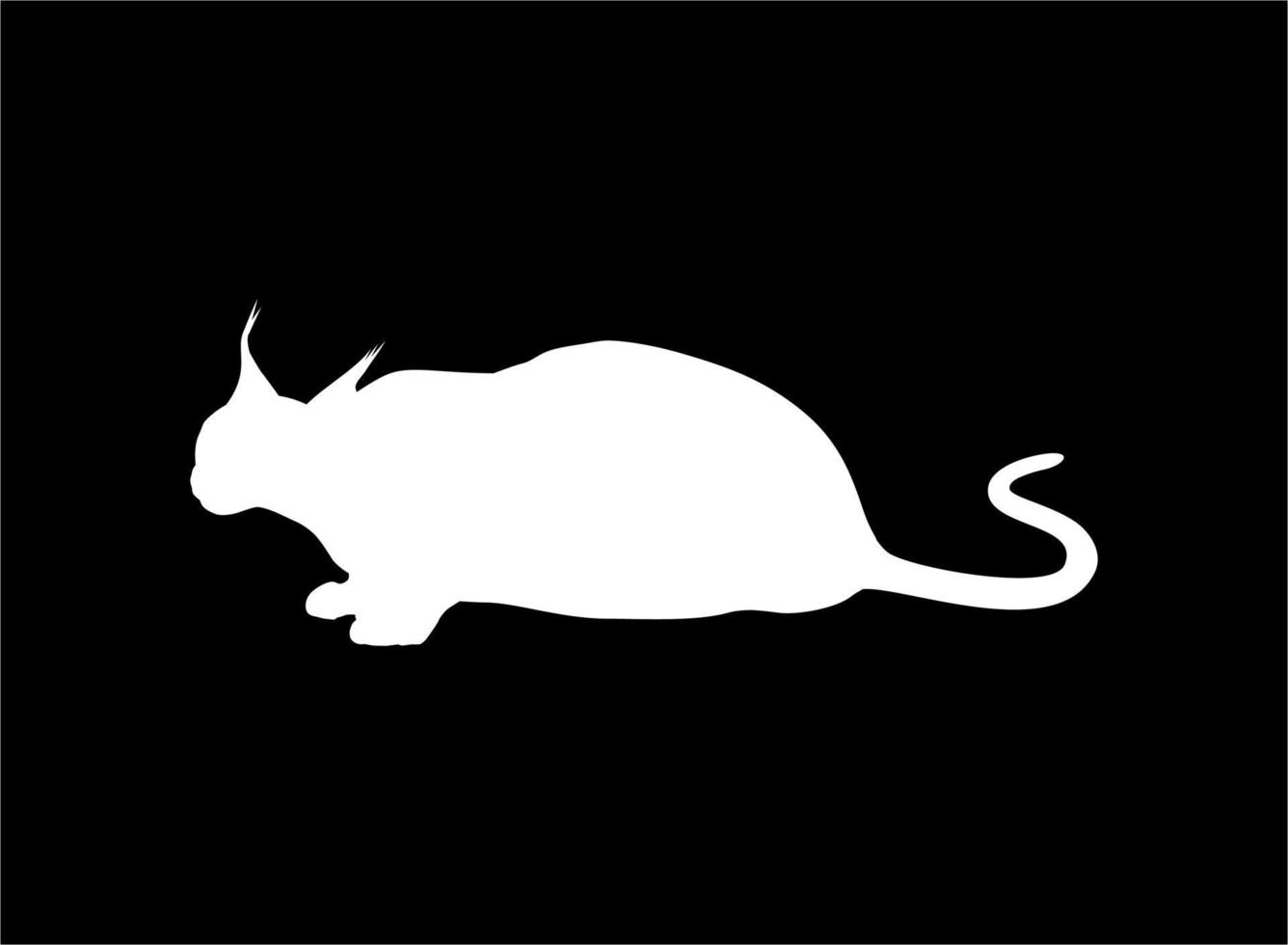 Caracal Cat Silhouette for Logo, Pictogram, Website or Graphic Design Element. Vector Illustration