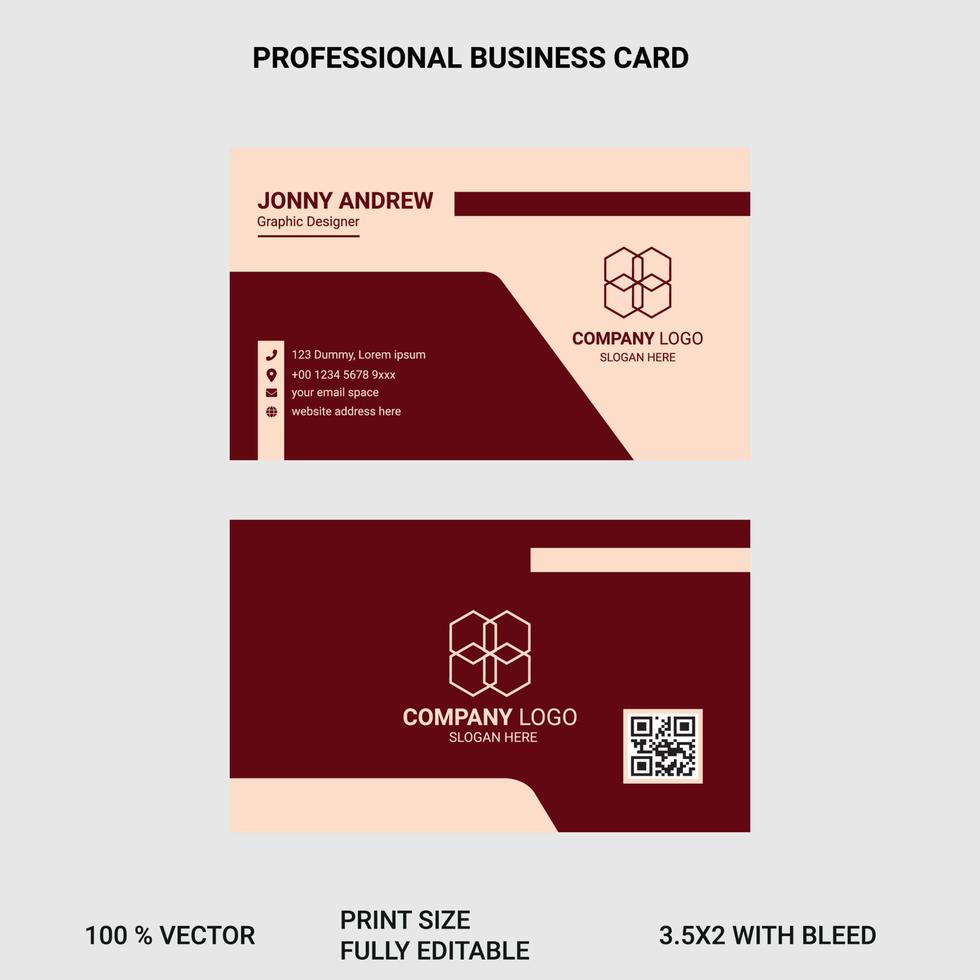 Professional business card for professional uses or personal use vector