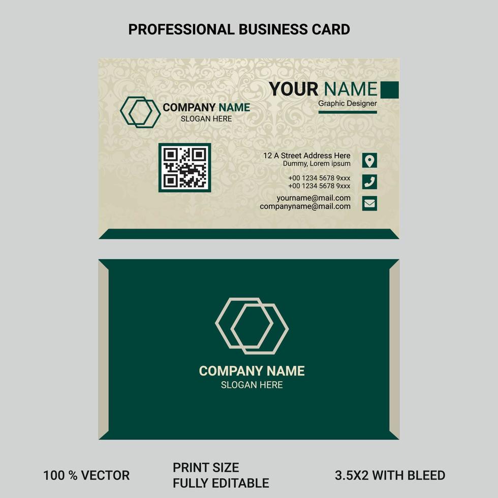 Professional business card for professional uses or personal use vector