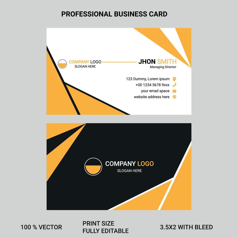 Professional business card for professional uses or personal use vector