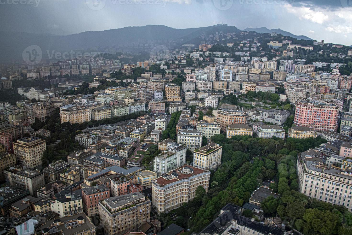 genoa town aerial view photo