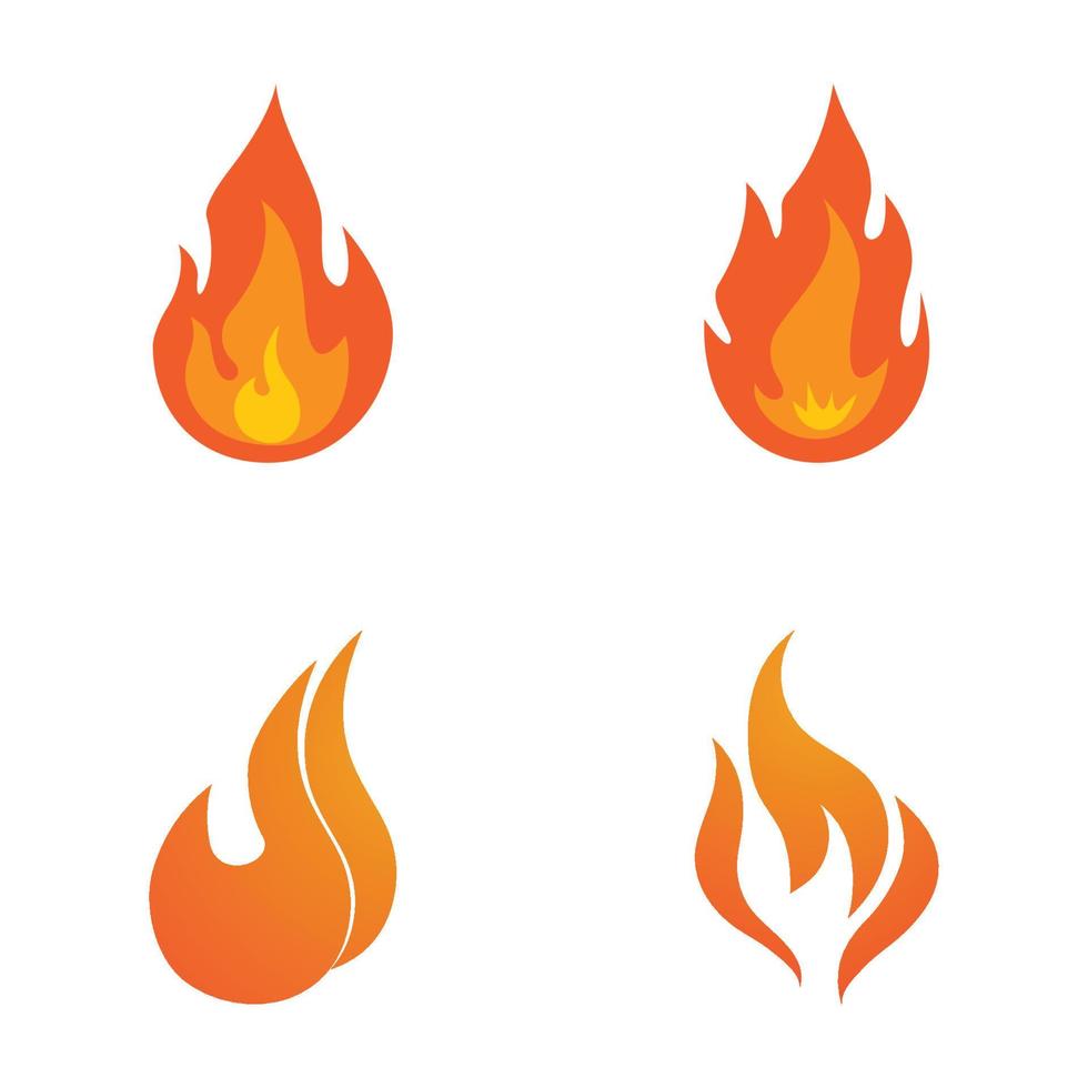 Fire flame Logo vector, Oil, gas and energy logo concept vector