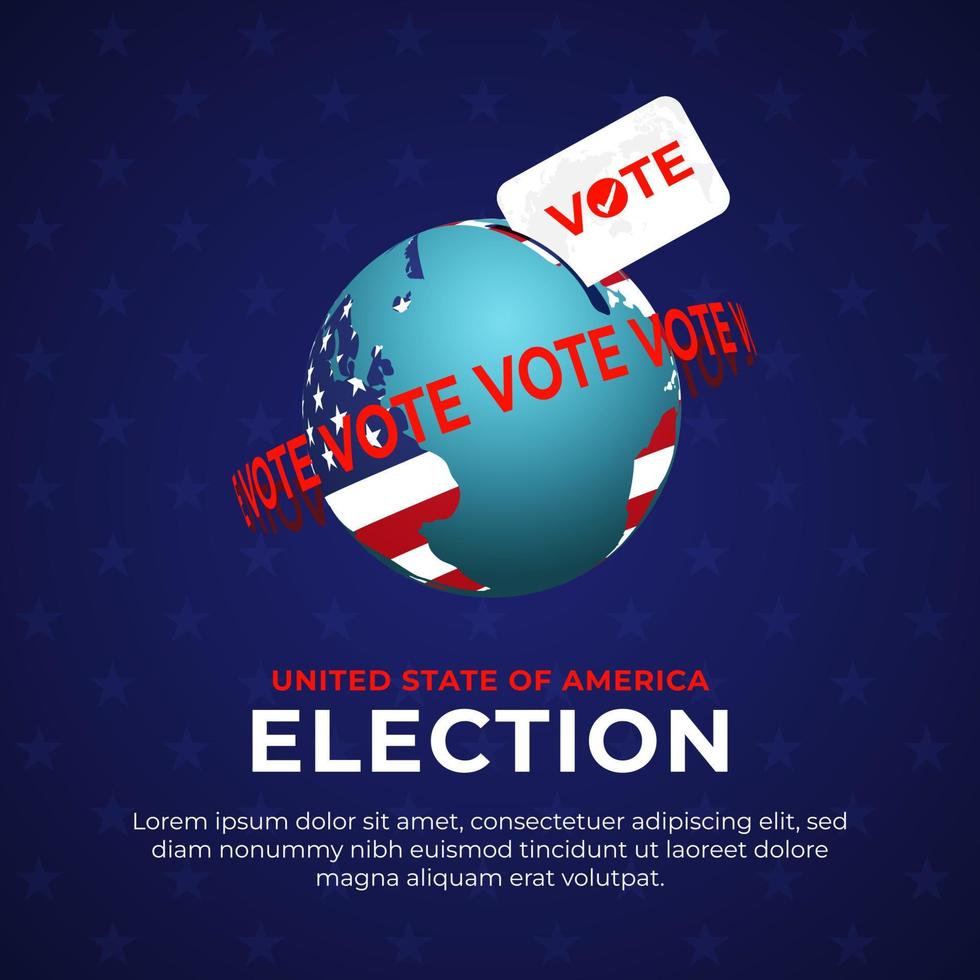 United state of america election day vector