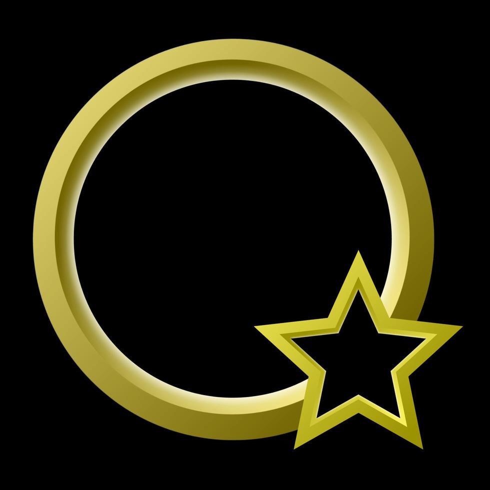 golden cool frame vector
