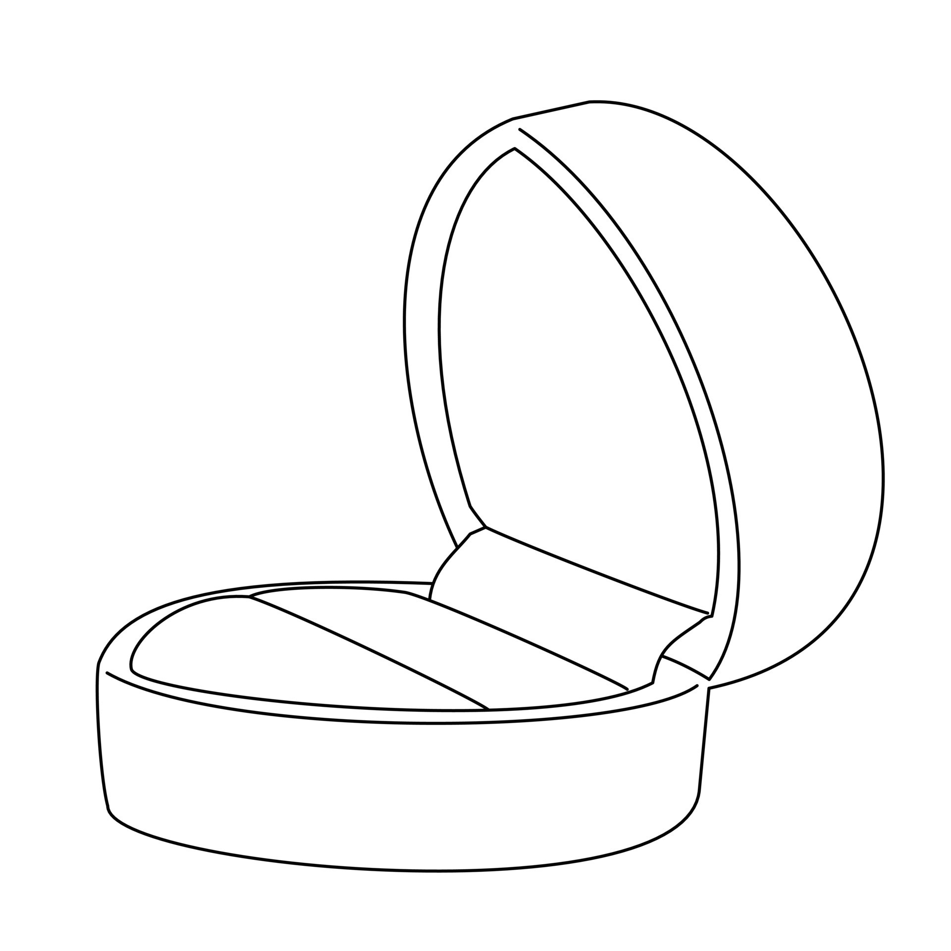 Illustration of line drawing of a man giving a luxury jewelry box with
