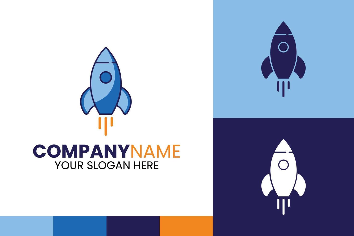 design icon template, with rocket icon, suitable for logo design for kids, adults, and business vector