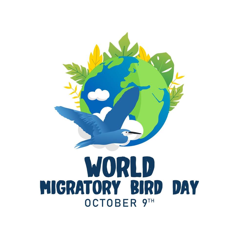 diseño del día mundial de las aves migratorias vector