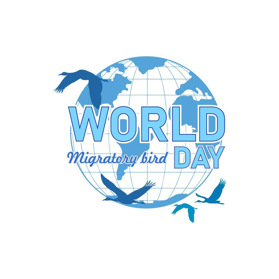 World migratory bird day banner design isolated white background vector