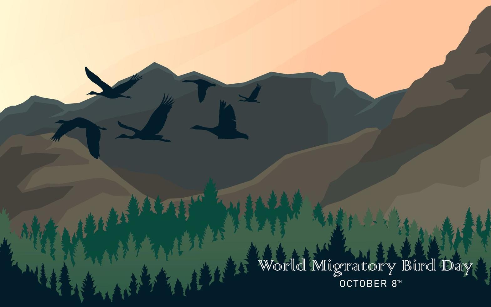 World Migratory Bird Day templates for background,banners,cards,poster with text writing. vector