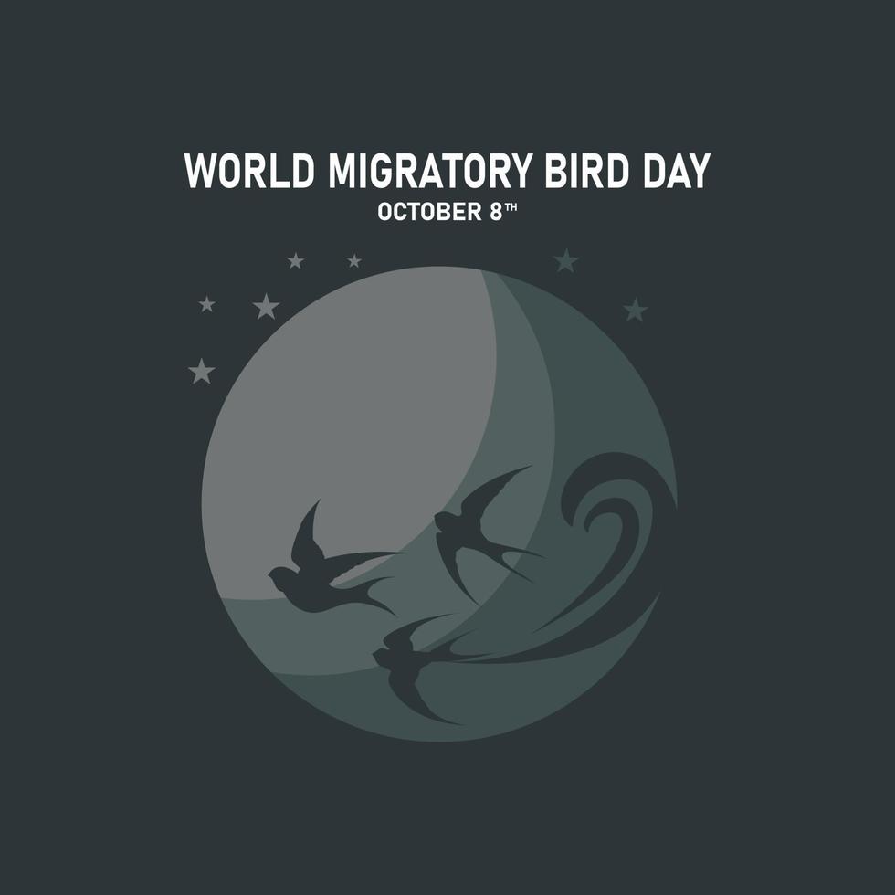 World Migratory Birds Day Banner Template stock illustration vector