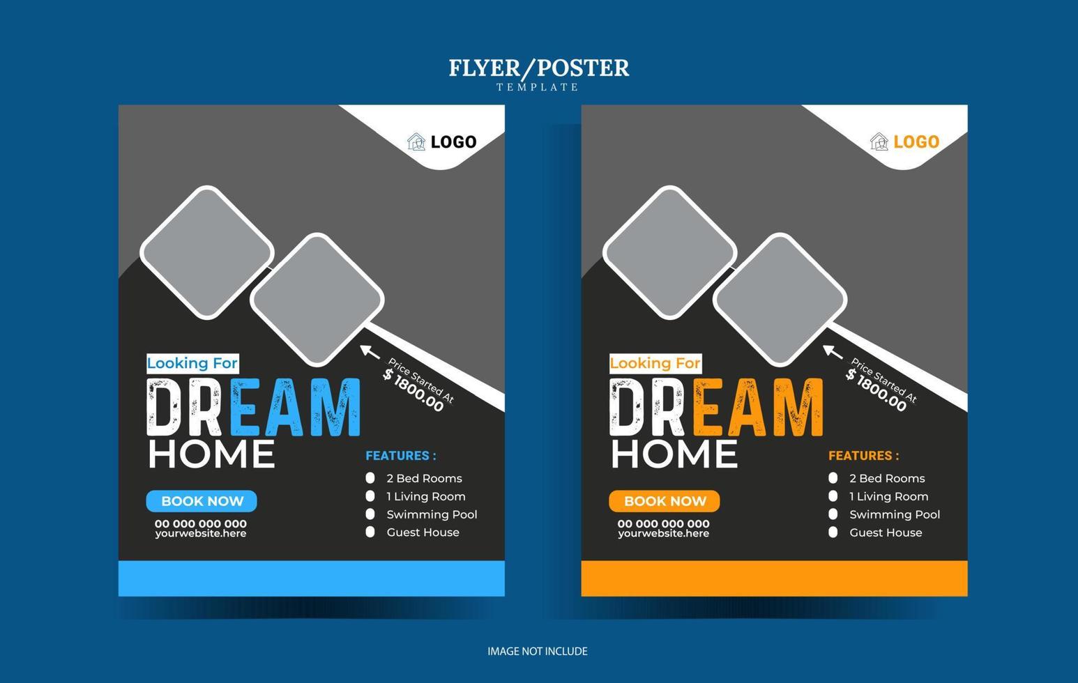 Home Sale Real Estate Flyer vector