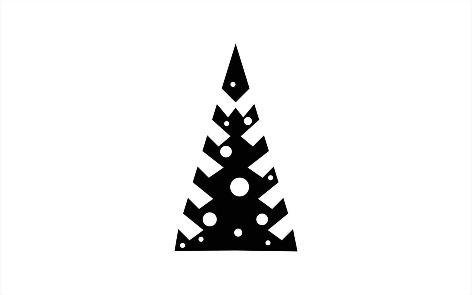 árbol de navidad decorado y presenta ilustración de vector plano pro conjunto de vectores de árboles de navidad. vacaciones de invierno. colección de iconos.