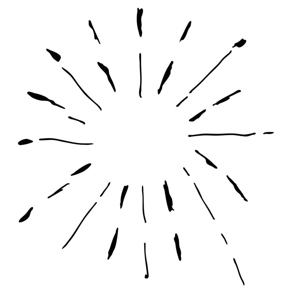 Firework hand drawn white background vector