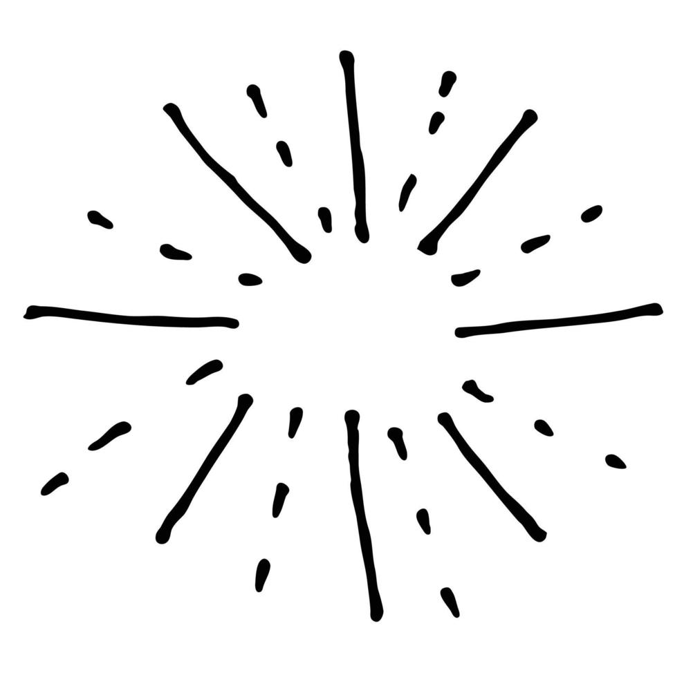 Firework hand drawn white background vector