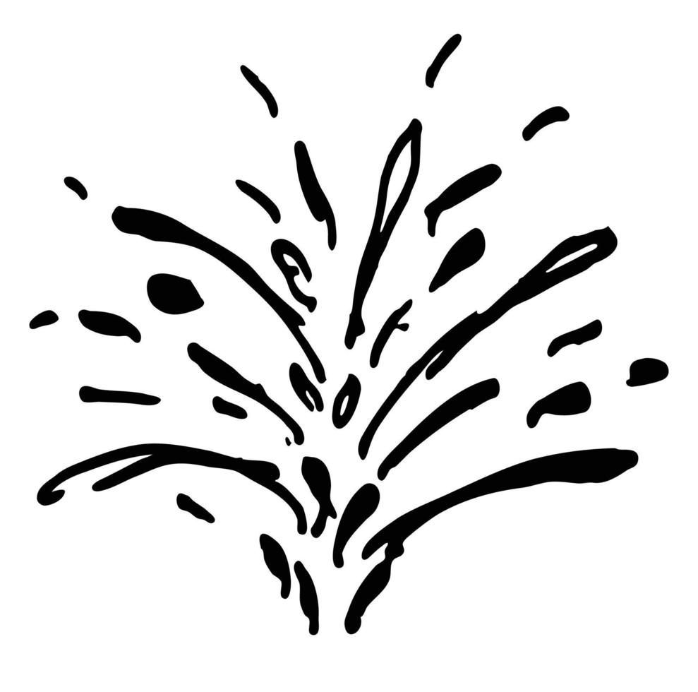 Firework hand drawn white background vector